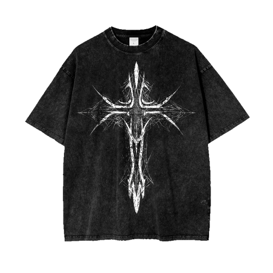 Crucifix OverSized Anime Back Print T
